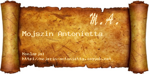 Mojszin Antonietta névjegykártya